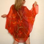 red felted summer wrap