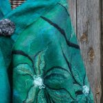 teal felted coat