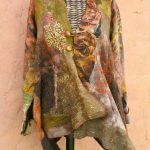 colourful winter felt wrap jacket